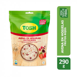 Tosh Avena en Hojuelas Frutos Rojos Doy Pack X 290 Gramos 