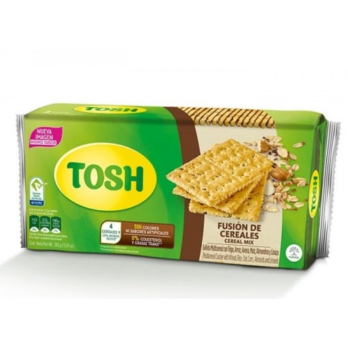 Tosh Galletas Fusión de cereales 2 tacos Paquete X 382 Gramos