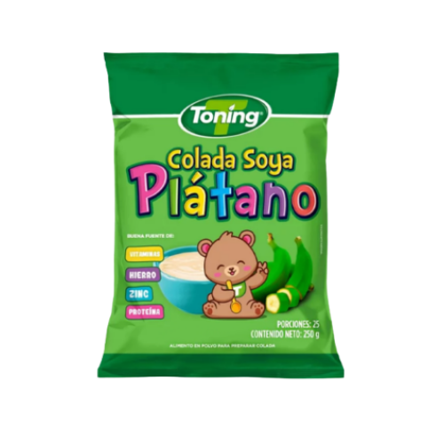 toning colada soya platano bolsa x 250gr