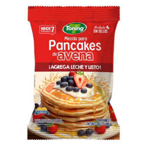 toning pancakes y wlafles avena x 280gr
