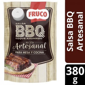 Fruco Salsa BBQ toque ahumado Receta Artesanal Doy pack X 380 Gramos 