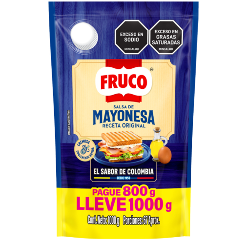 Mayonesa fruco Pague 800 gr lleve 1000 gr