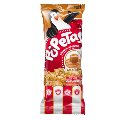 Popetas Crispetas de maíz gourmet con caramelo Paquete X 44.4 Gramos