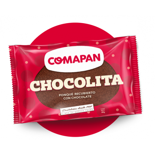 Ponqué Chocolita Comapan paquete X 68 Gramos 