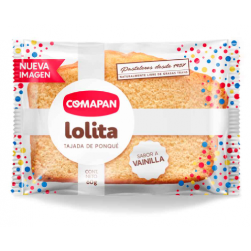 Tajada de Ponqué Lolita Comapan Paquete X 620 Gramos 