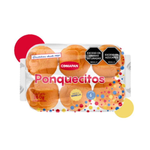 comapan ponquecito vainilla x 6 unidades