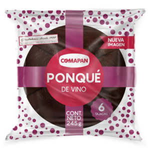 ponque de vino tajado x245g 6 porciones