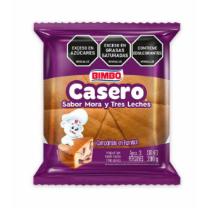 ponque casero mora y tres leches Paquete x 200 gr