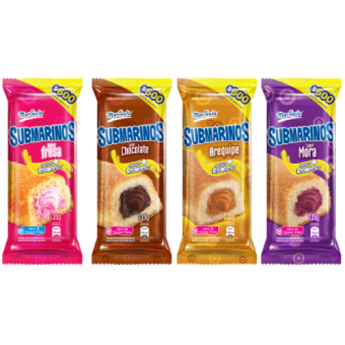Submarinos Marinela Sabores surtidos Paquete X 33 Gramos 
