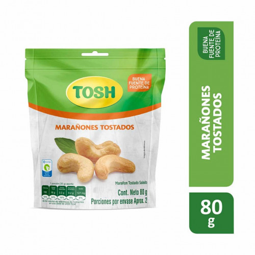 Tosh Marañones Tostados Doy Pack X 80 Gramos 