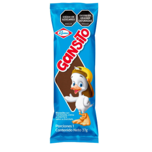 Gansito ponqué con mermelada, crema y cubierta de chocolate Paquete X  37 Gramos 