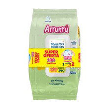Arrurrú toallitas humedas aloe precio especial 190 Unidades
