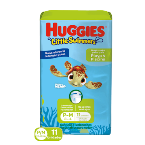 Huggies little swimmers pañal para playa y piscina P-M paquete x 11 unidades 