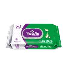Pequeñín toallitas húmedas aloe vera paquete X 70 Unidades