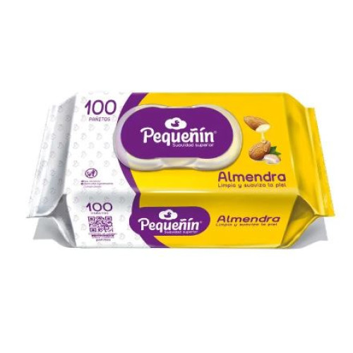 Pequeñín toallitas húmedas almendra Paquete X 100 Unidades