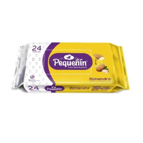 Pequeñín Toallitas Húmedas almendra Paquete X 24 Unidades