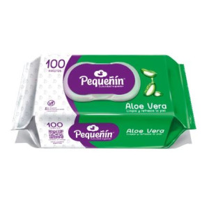 Pequeñín toallitas húmedas aloe vera paquete X 100 Unidades