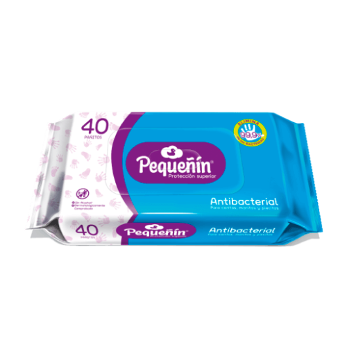Toallitas Pequeñín Antibacterial Paquete X 40 Unidades 