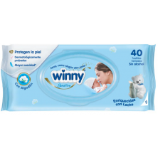 Winny Toallitas húmedas sensitive Paquete X 40 Unidades 