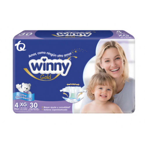 Winny Gold Pañales Etapa 4 Paquete X 30 Unidades  (MAXIMO 3 X CLIENTE)