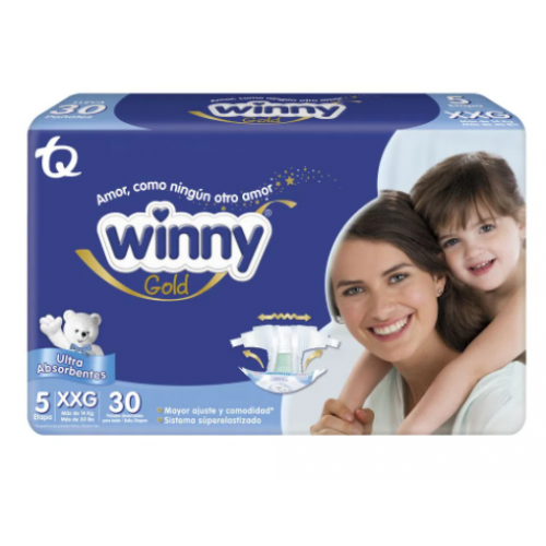 Winny Gold Pañales Etapa 5 Paquete X 30 Unidades  (MAXIMO 3 X CLIENTE)