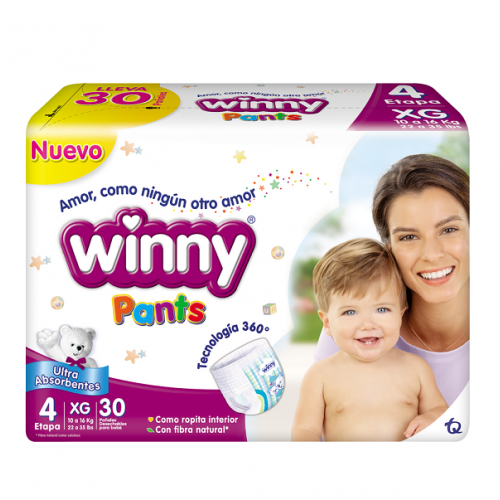 Winny Pants Pañales Etapa 4 Paquete X 30 Unidades  (MAXIMO 3 X CLIENTE)