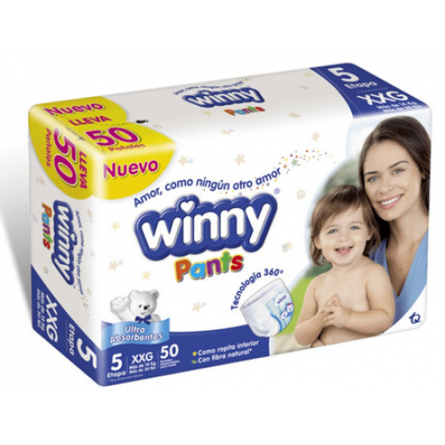 Winny Pants Pañales Etapa 5 Paquete X 50 Unidades  (MAXIMO 3 X CLIENTE)