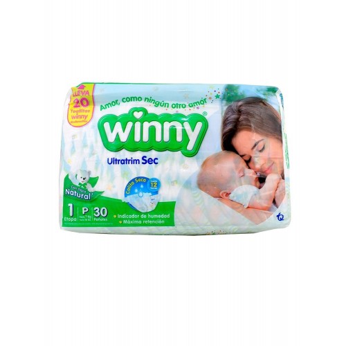 Winny ultra sec etapa 1 Paquete 30 unidades +20 toallitas (MAXIMO 3 X CLIENTE)