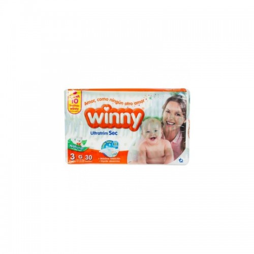 Winny ultra sec etapa 3 Paquete 30 unidades +10 toallitas  (MAXIMO 3 X CLIENTE)