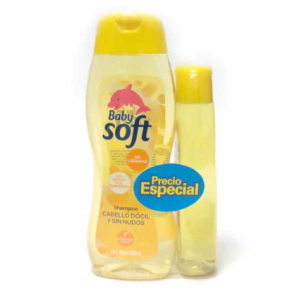 Baby Soft Shampoo Cabello Dócil y sin Nudos Oferta 2 Frascos X 400 Ml + 200 Ml 
