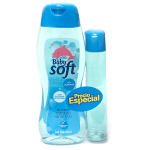 baby soft shampoo cuidado nutritivo oferta 2 Frascos X 400 + 200 ml