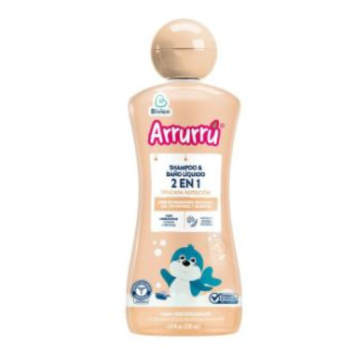 Arrurrú Shampoo & baño liquido 2 en 1 delicada nutrición Frasco X 220 Ml 