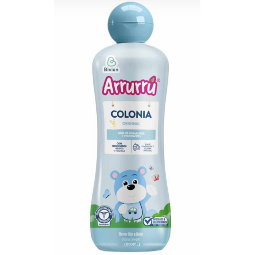 Arrurrú Colonia original Azul tierno olor a bebé Frasco X 800 Ml 