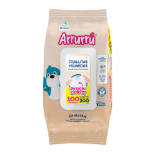 Arrurrú toallitas húmedas Avena & karité Practi corte Paquete X 100 Unidades (convirtiendolas hasta en 200 und.)