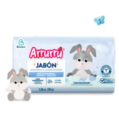 arrurru jabón suavidad y humectación 3 x 110 gr