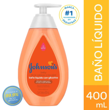 Johnson Baby baño liquido con glicerina de la cabeza a los pies Frasco X 400 Ml 