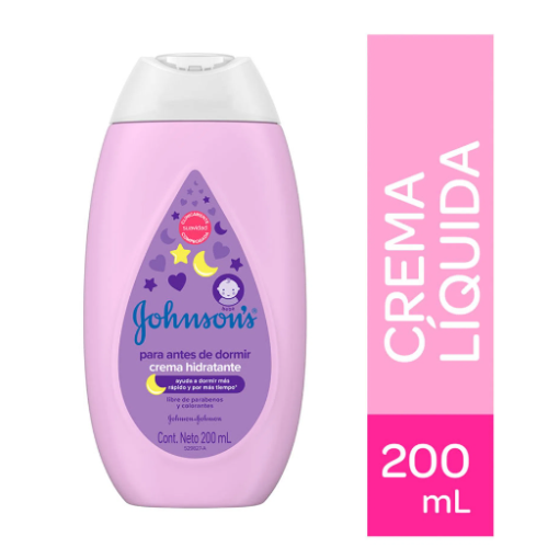 Johnson Crema hidratante para antes de dormir Frasco X 200 Ml 