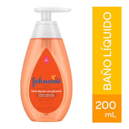 Johnson Baby baño liquido con glicerina de la cabeza a los pies Frasco X 200 Ml 