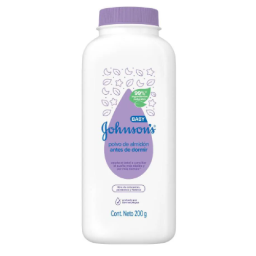 Johnsons Talco baby antes de dormir Frasco 200 Ml