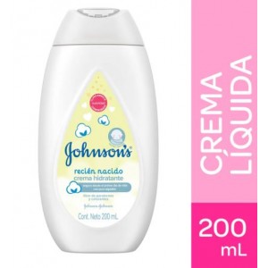 johnson Recién Nacido Crema hidratante Frasco X 200 Ml 