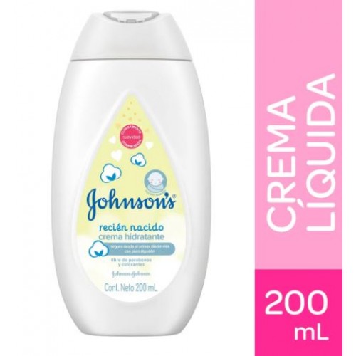 johnson Recién Nacido Crema hidratante Frasco X 200 Ml 