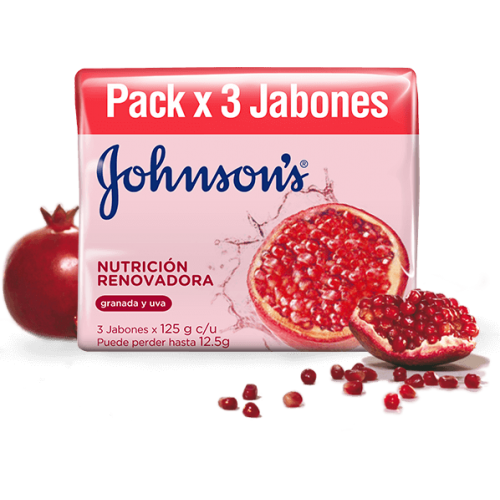 Johnsons Jabón nutrición renovadora X3 Unidad 110 g 