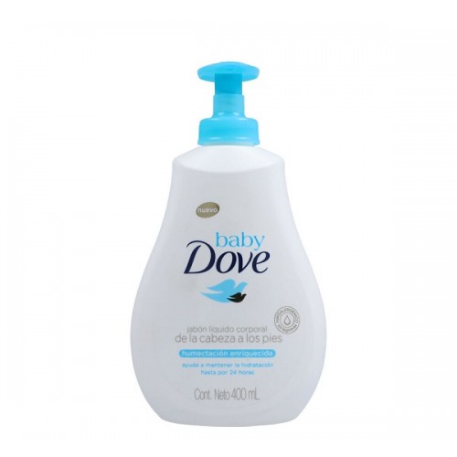 Baby Dove Jabón líquido de la cabeza a los pies Frasco X 400 Ml 