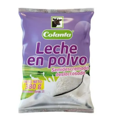 colanta leche polvo deslactosada x 380 gr