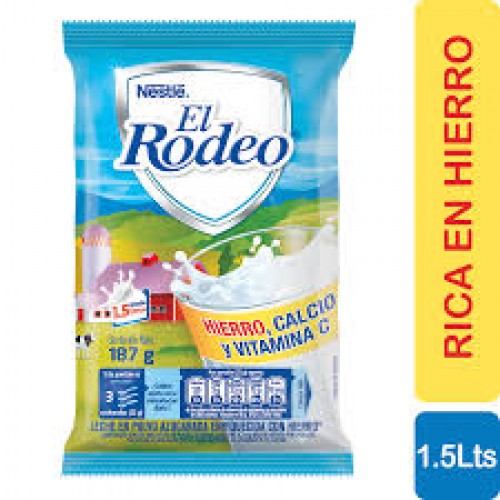 Leche en polvo El Rodeo Bolsa X 187 Gramos 