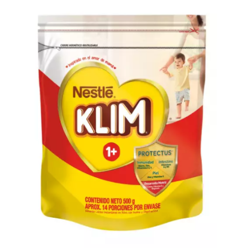 Alimento Lácteo en polvo Klim 1+ con Miel Bolsa X 500 Gramos 