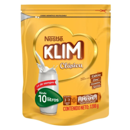 Alimento Lácteo en polvo Klim Fortificada Bolsa X 1200 Gramos 