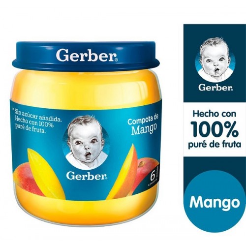 Gerber compota mango Frasco 113 gramos