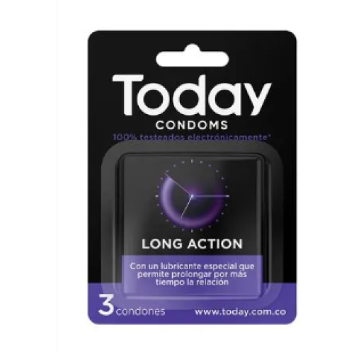 Today condoms Long-Action x 3 unidades