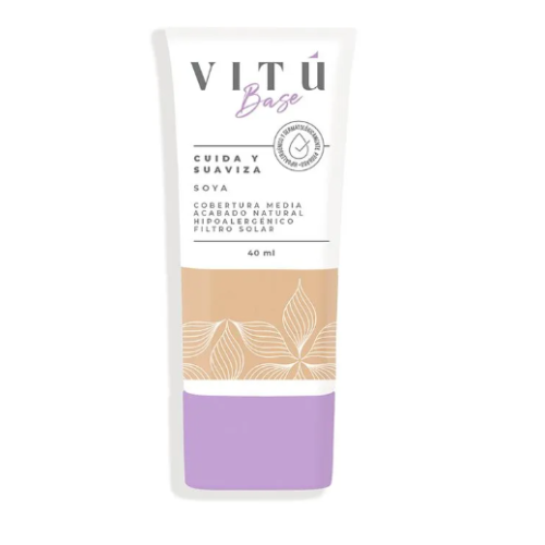 Vitu Base soya con filtro solar cobertura media Tubo X 40 Ml (colores surtidos)(macadamia, nuez, avellana)